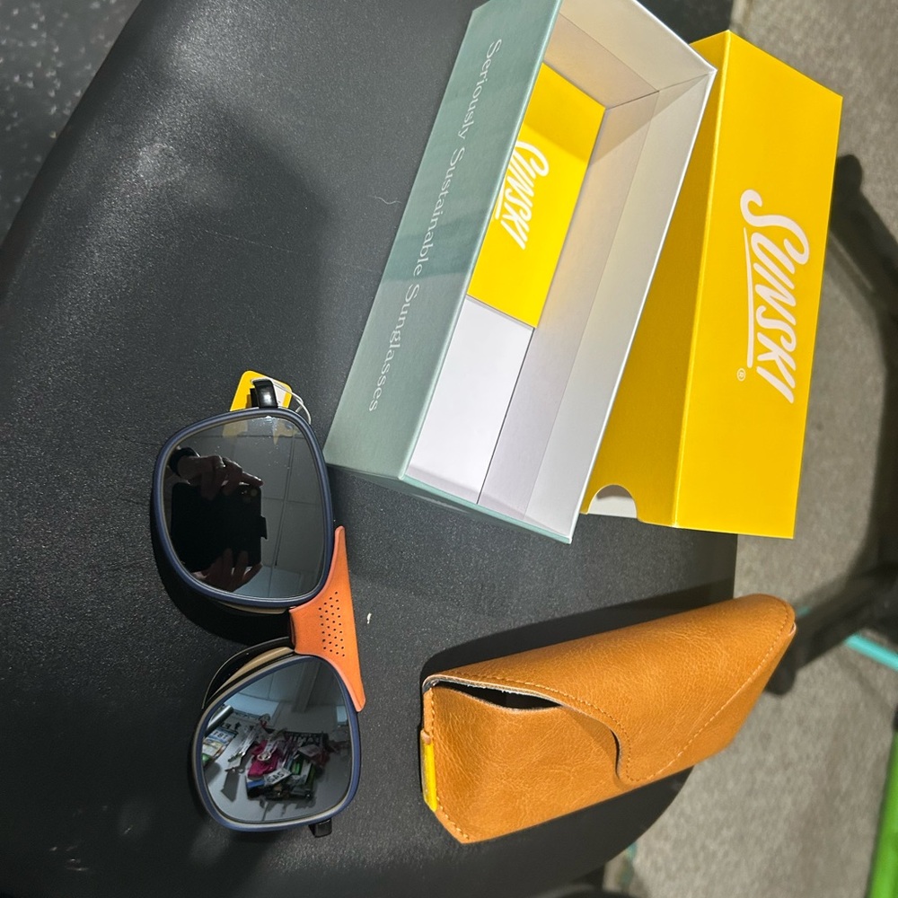 Sunsky Black and Orange Men's Sunglasses